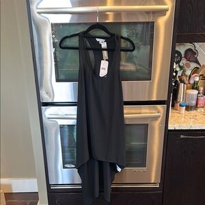 Naked Zebra Asymmetrical Black‎ Sleeveless Blouse